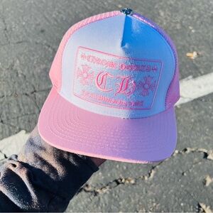 Chrome Hearts Pink and White Kids Cap